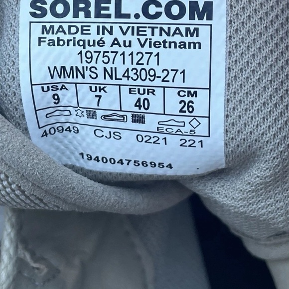 Women’s Sorel Waterproof Caribou Boots Ancient Fossil Chalk Outdoor/Workwear - Picture 6 of 7